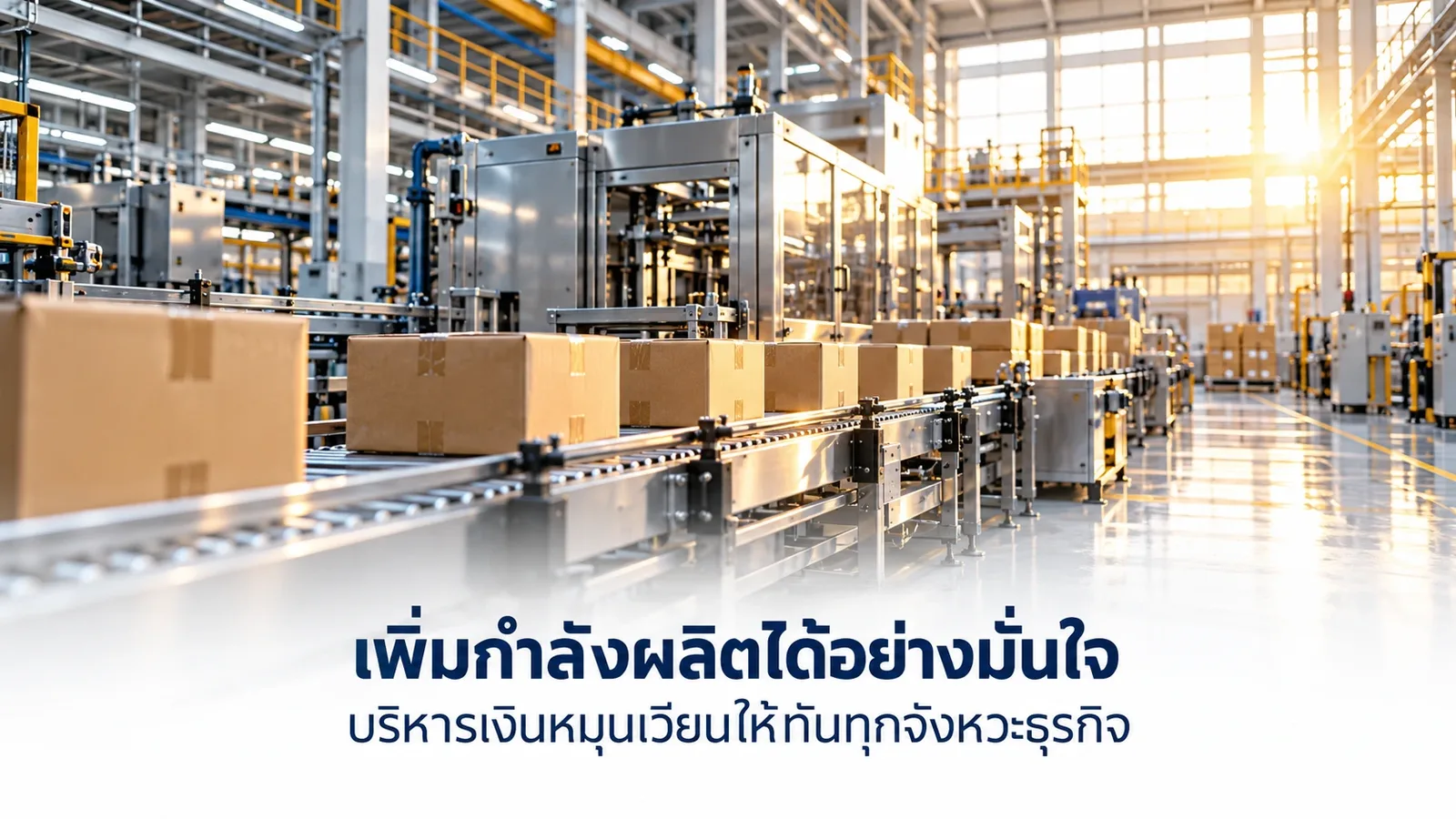 เพิ่มกำลังผลิตได้อย่างมั่นใจ บริหารเงินหมุนเวียนให้ทันทุกจังหวะธุรกิจ